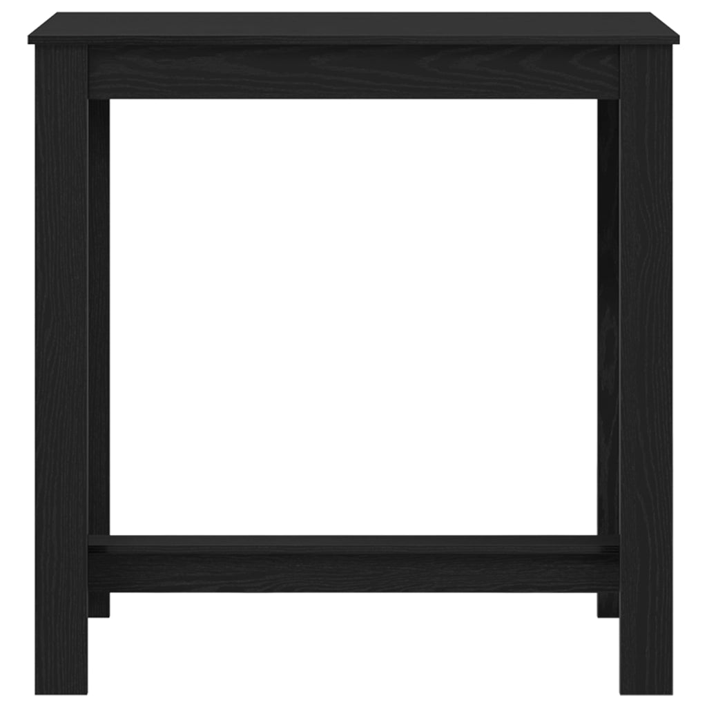 Tavolo da Bar Nero Rovere 102x50x103,5 cm in Legno Ingegnerizzato