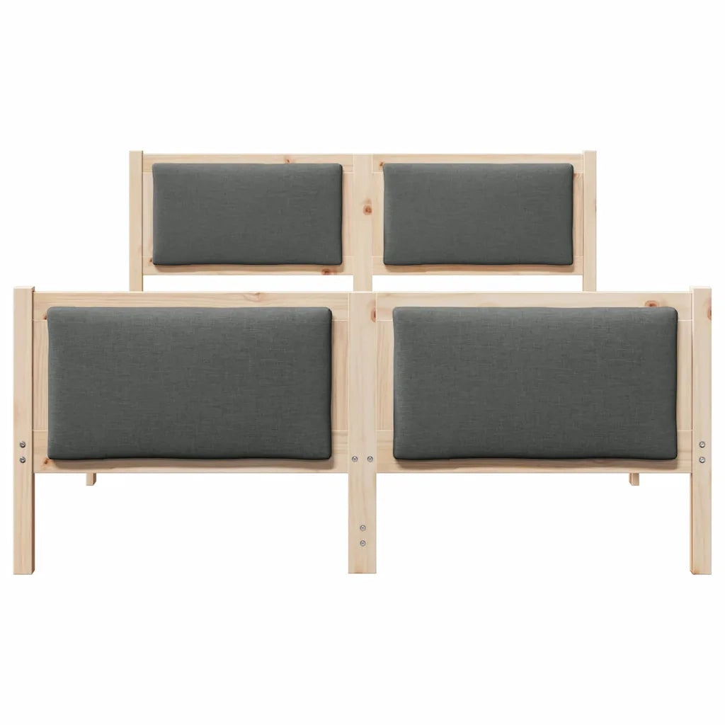 Struttura del letto Grigio scuro 150 x 200 cm Tessuto