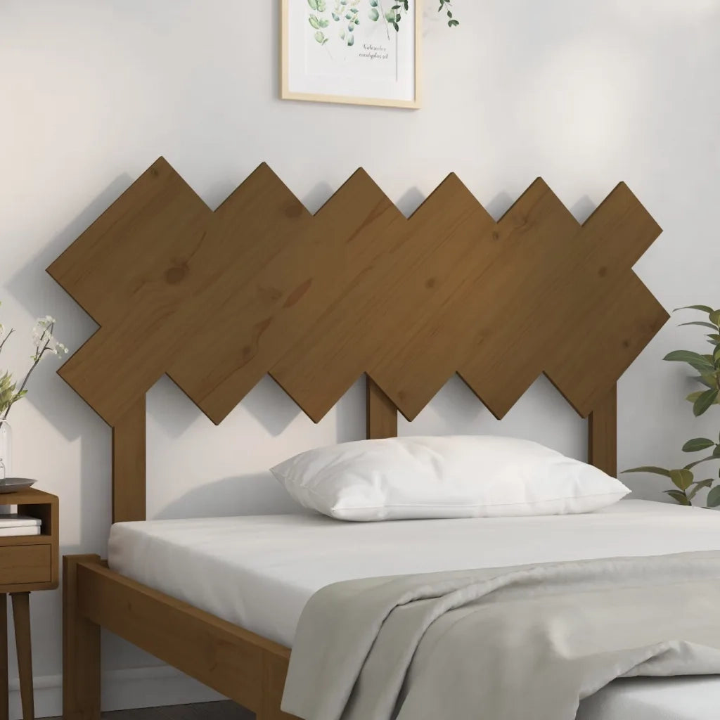 Testiera | Testata per Letto Ambra 132x3x81 cm in Legno Massello di Pino