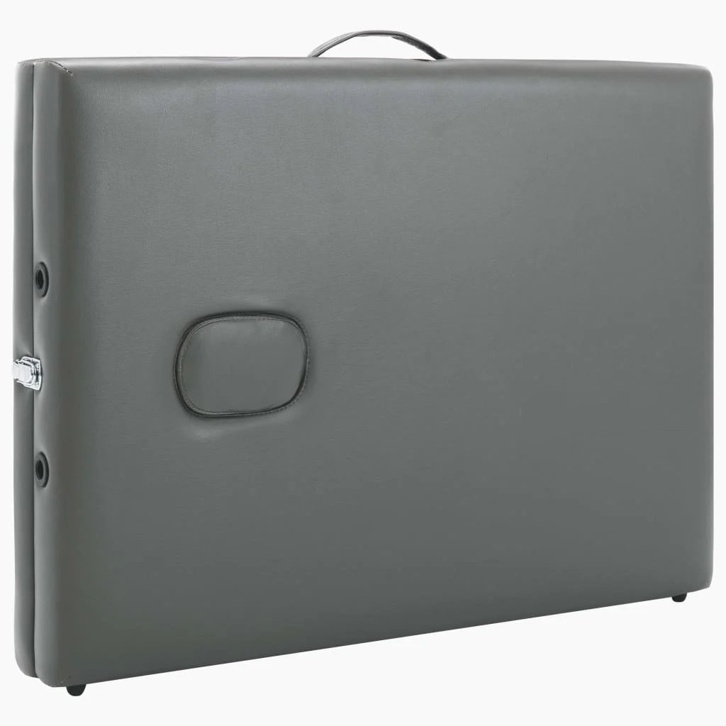 Lettino da massaggio a 2 zone struttura in legno 186 x 68 cm grigio antracite 02_0001800