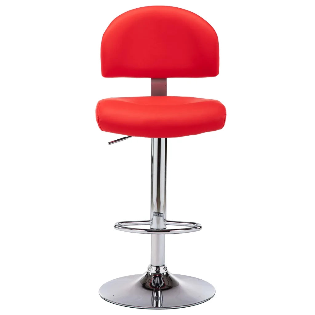 Sgabelli da Bar 2 pz Rossi in Similpelle 249660