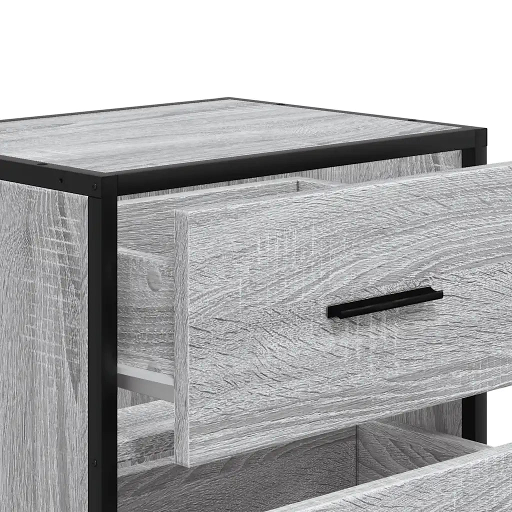 Comodino a Muro Grigio Sonoma 40x31x39,5 cm 848730