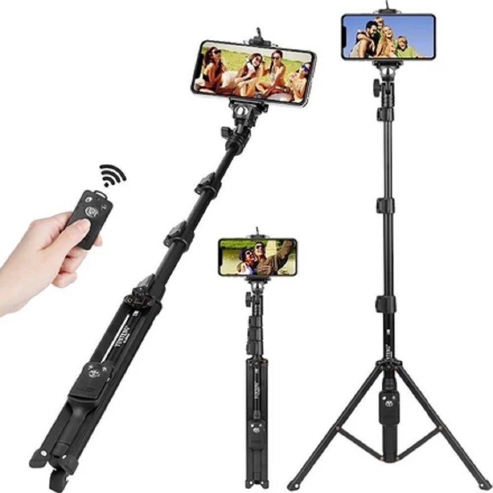 Trade Shop - Treppiede Selfie Stick Con Controller Bluetooth Senza Fili Rimovibile Q-l1388 -