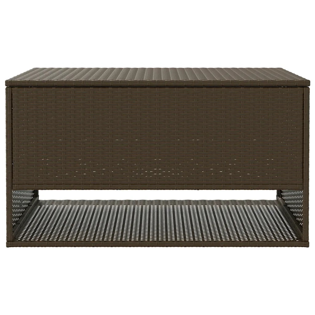 Scatola per Cuscini da Esterno Marrone 100x55x55,5cm Polyrattan 4104142