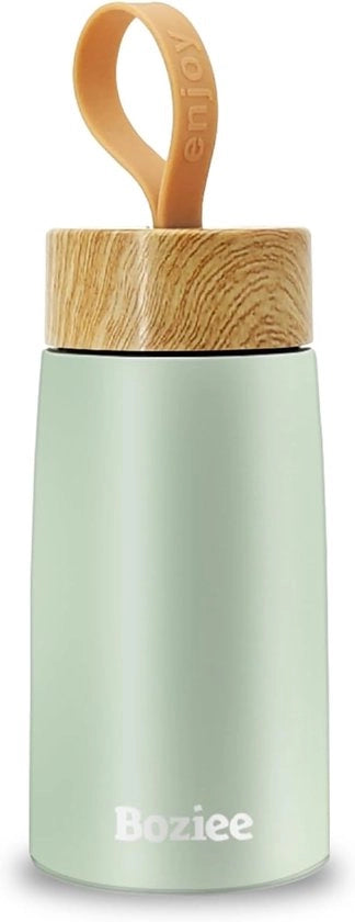 Bottiglia termica piccola - BPA libero - 250 ml - verde chiaro - acciaio inossidabile