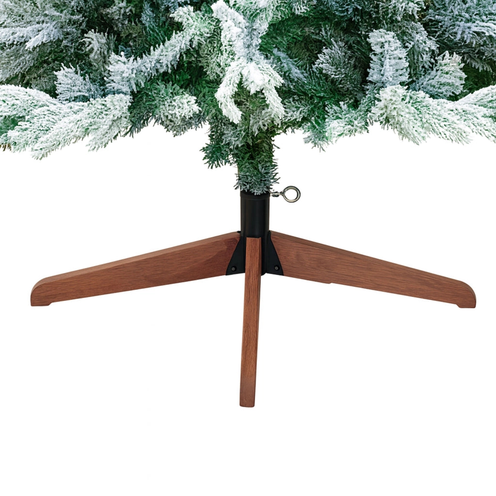 Donder - Albero di Natale innevato effetto realistico in PE e PVC ø99x210H, 658 rami