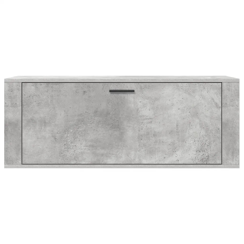 Scarpiera | Mobile per scarpe a Muro Grigio Cemento100x35x38cm in Legno Multistrato