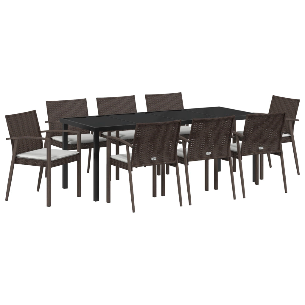 Set di 5 Marrone e panna