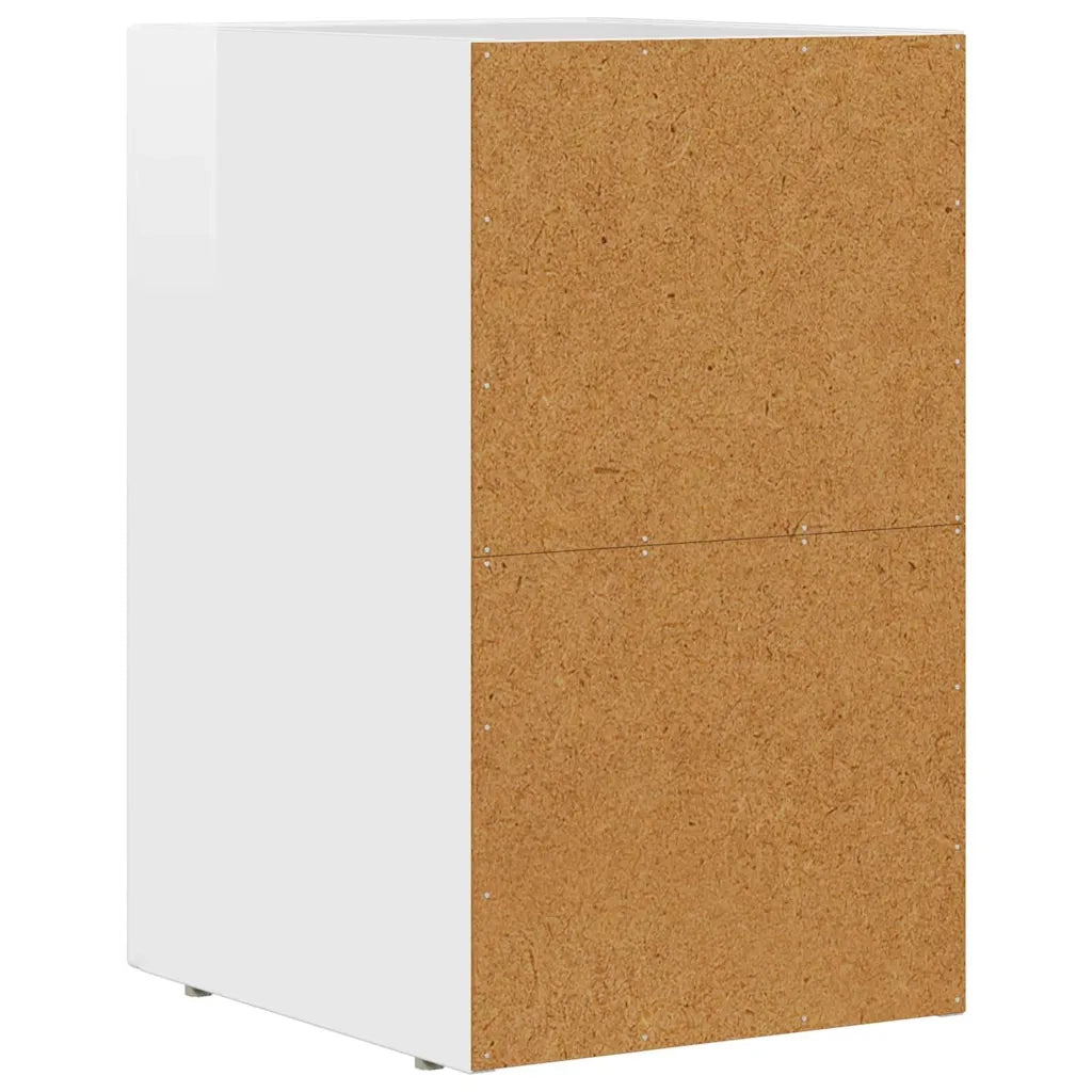 Comodino 2 pcs Bianco Lucido 29,5 x 33,5 x 50 cm 891233