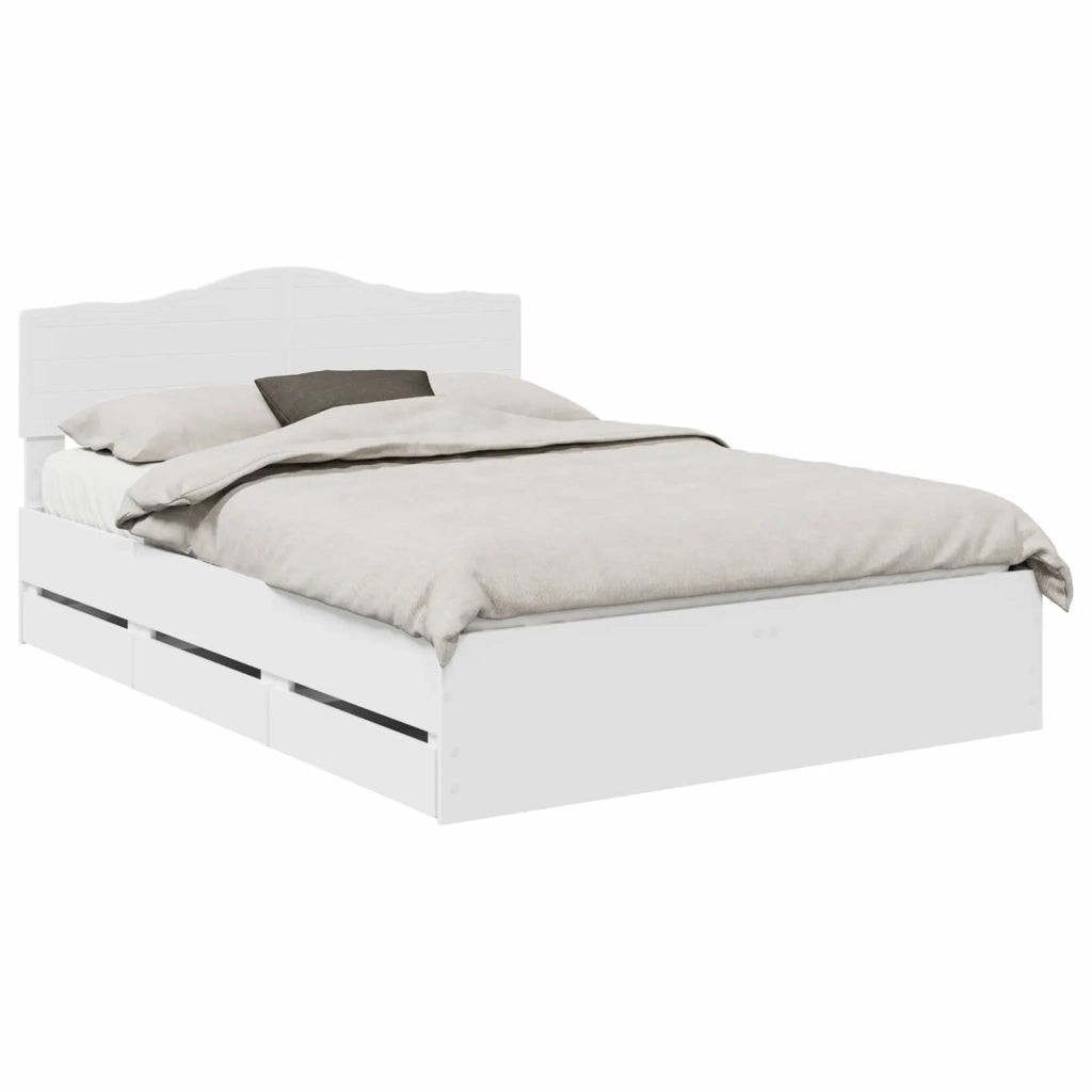 Struttura del letto Bianco 140 x 190 cm Legno Ingegnerizzato