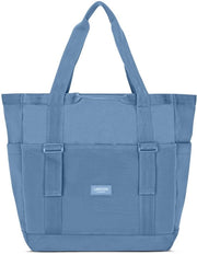 Borsa da Spiaggia Blu - Smilla - Borsa da Spiaggia con Cerniera - Borsa per Shopping Uomo e Donna - Borsa da Spiaggia per Famiglia - Borsa per Spese realizzata con PET Riciclato