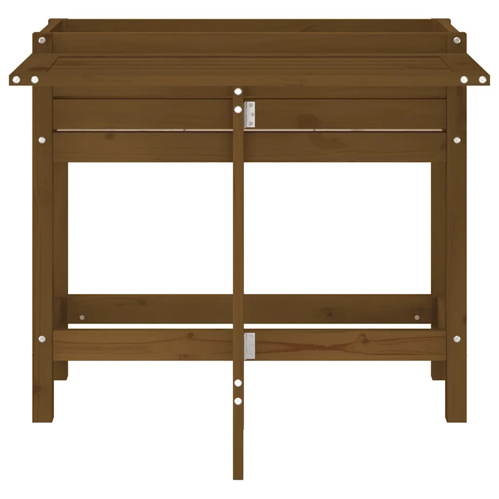 Fioriera da Giardino Piano Pieghevole Ambra Legno Massello Pino 825124