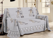 Telo Arredo Multiuso Linea Pensieri Delicati In Cotone Disegno Renna Grigio - Matrimoniale - Grigio