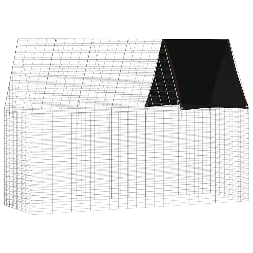 Gabbia per Conigli Argento 300 x 100 x 210 cm Acciaio zincato