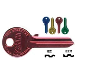 CHIAVI PER CILINDRI ISEO 5 SPINE GRANDI- - IE2U DX ultralite rosse - 10 pezzi SILCA