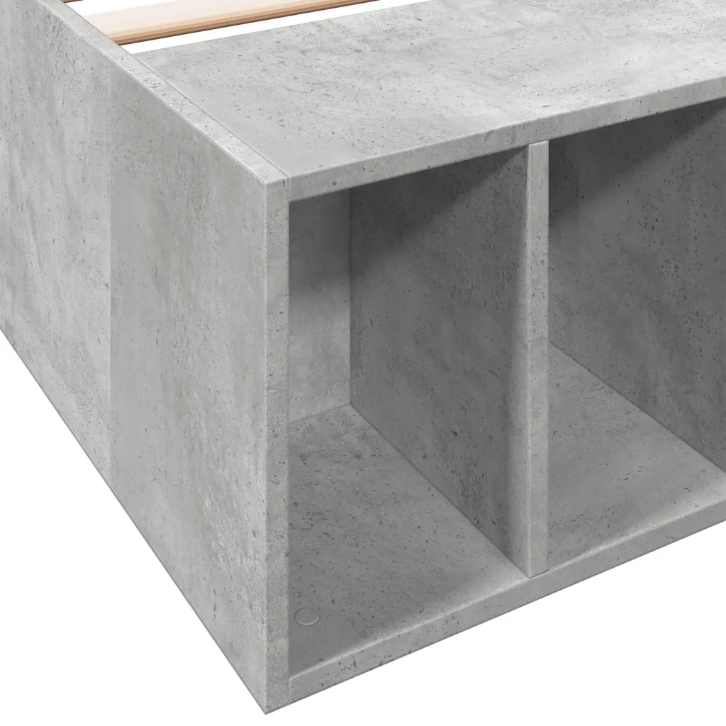 Giroletto-Struttura Letto Grigio Cemento 90x200 cm in Legno Multistrato 270056