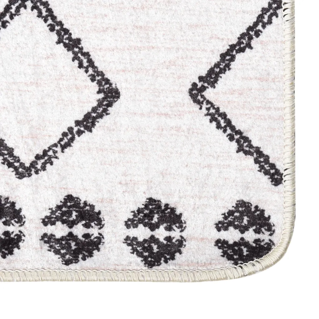 Tappeto del soggiorno | Tappeto Lavabile 160x230 cm Nero e Bianco