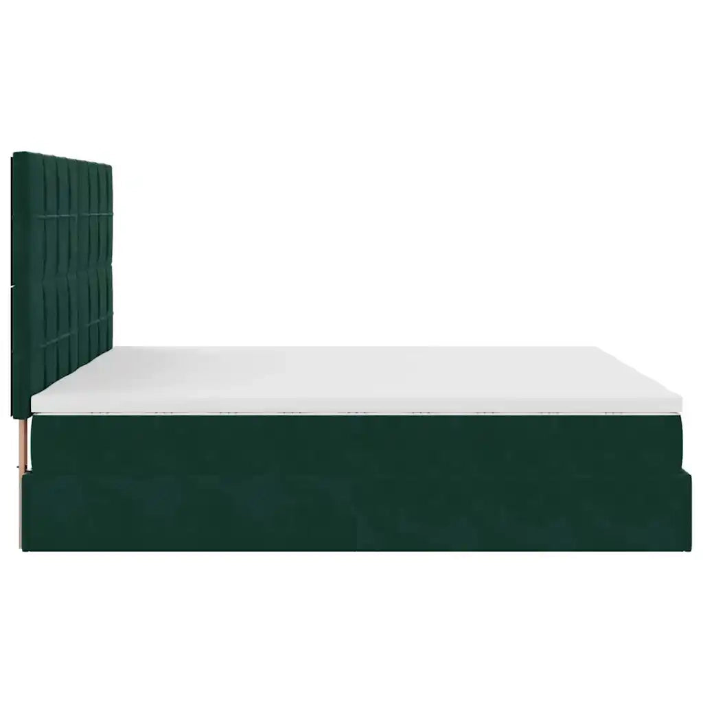 vidaXL Struttura Letto Pouf con Materassi 200x200 cm Velluto