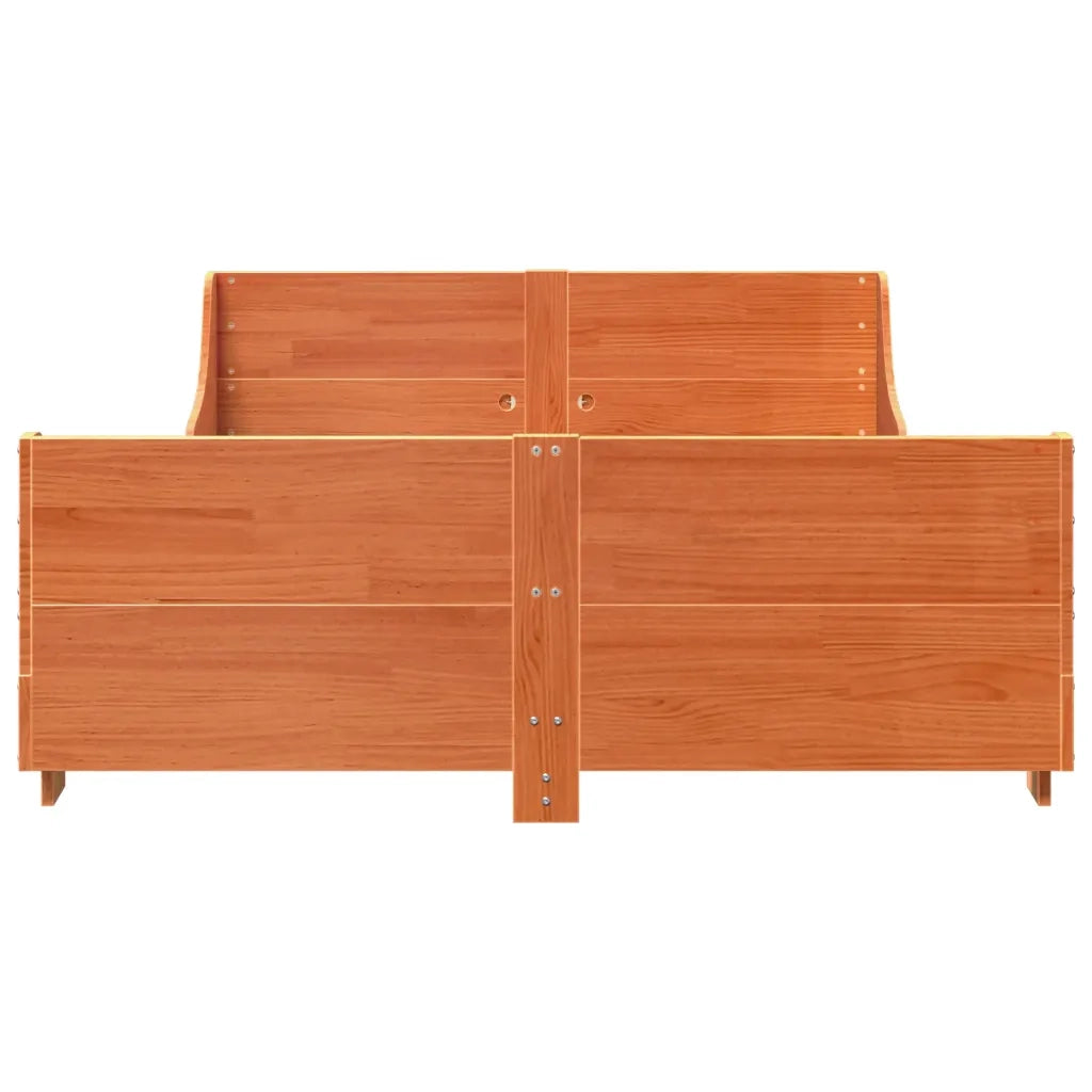 Letto senza Materasso Marrone Cera 140x190 cm in Legno di Pino 3302287