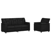Set di divani 2 pcs Nero Similpelle 3430534