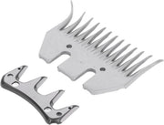 Kit accessori per tondeuse con peigne per capelli, schapenschaar, lama, forbici, tondeuse, cutter e trimmer, set completo con 13 denti, alta resistenza in acciaio inossidabile.