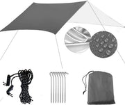 Tenda di emergenza 3 x 3 m - ombrello per tenda Rain Tarp PU 3000 - leggero e trasportabile con protezione UV, tessuto ripstop e impermeabile - attività all'aperto e campeggio