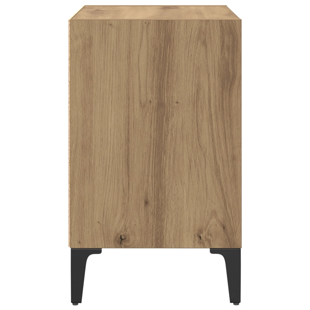 Comodini 2 pcs Rovere artigianale 40x30x50 cm Legno ingegnerizzato