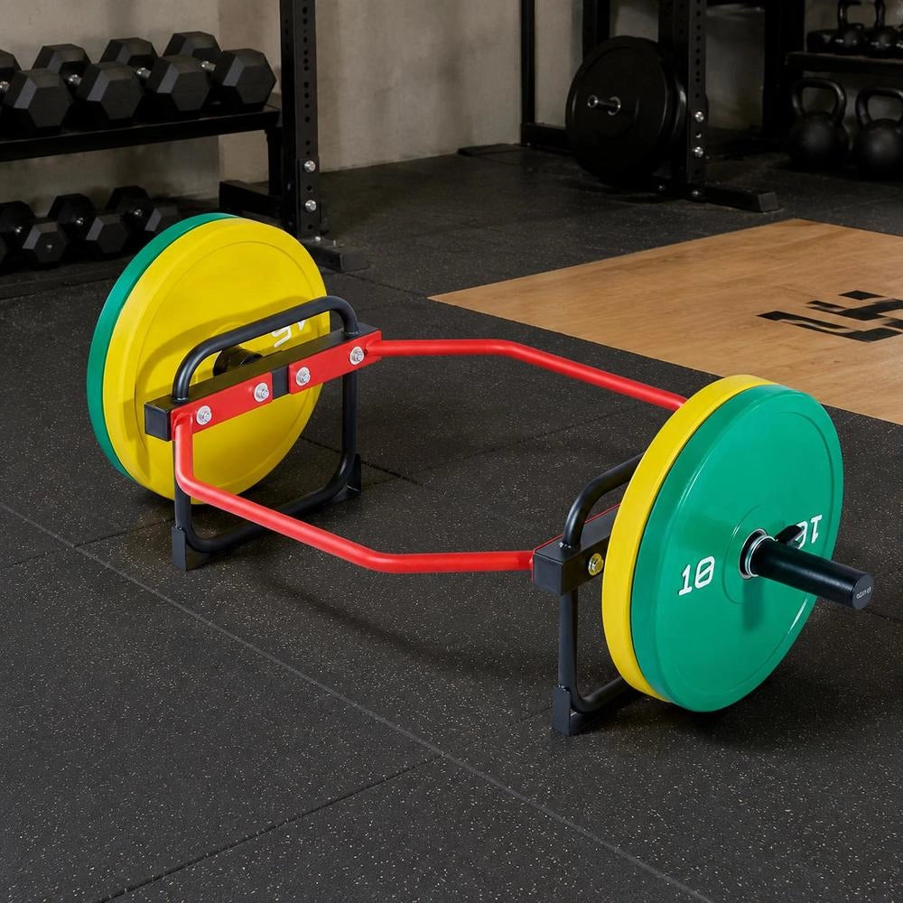 Trap Bar Hexagon Barbell 50 Mm 240 Kg Load Capacity, Weightlifting And Strength Training Equipment, Home Gym For Squats, Deadlifts, Shoulder Press, Red
