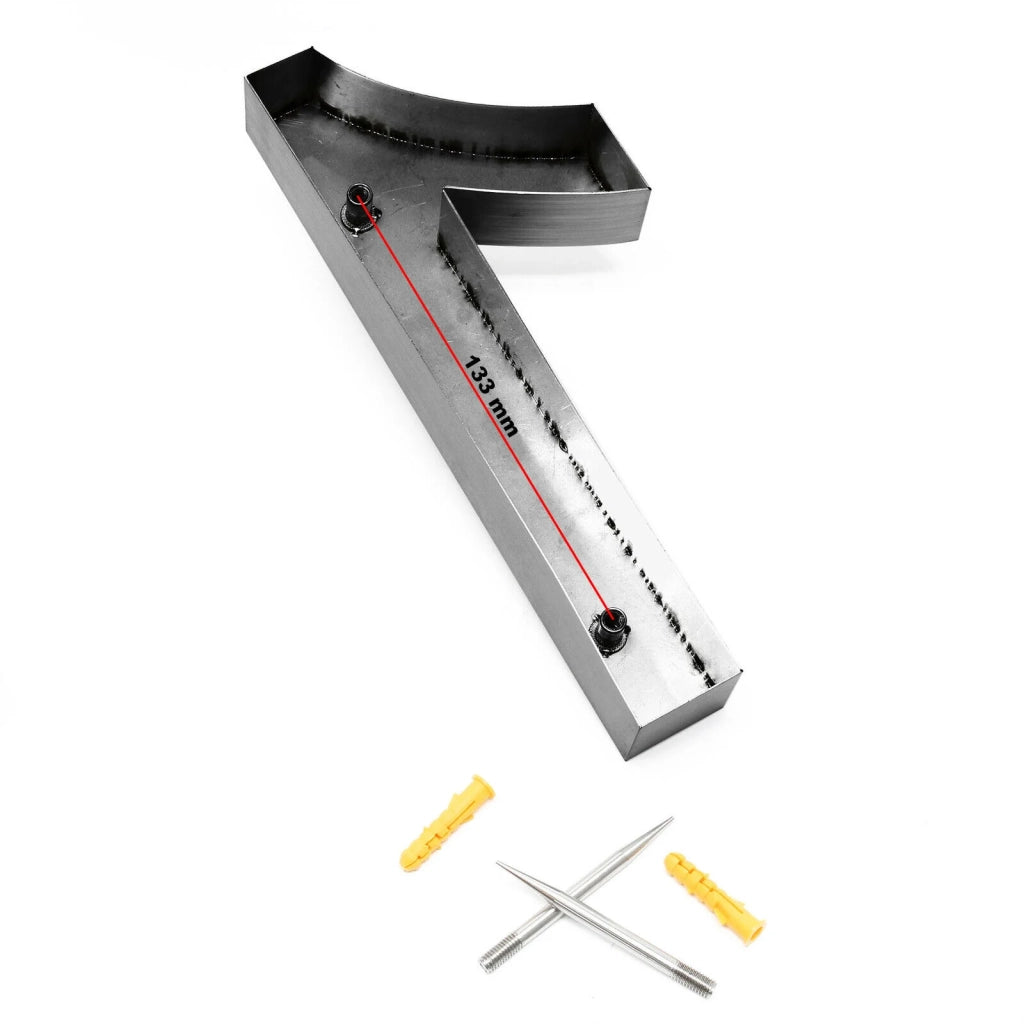 Targa con numero civico "1" arial antracite 3d 20 cm acciaio pregiato resistente alle intemperie 16_0001439