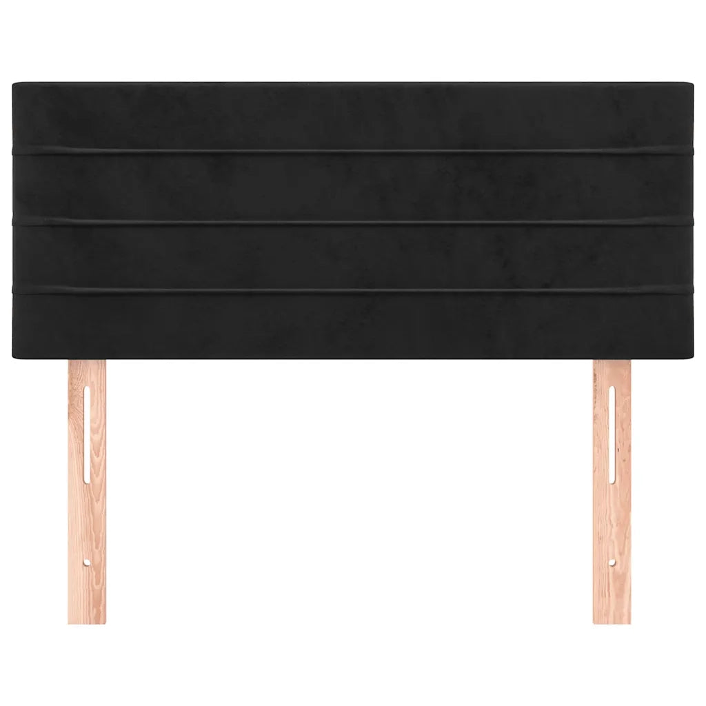 Testiera | Testata Nera 100x5x78/88 cm in Velluto