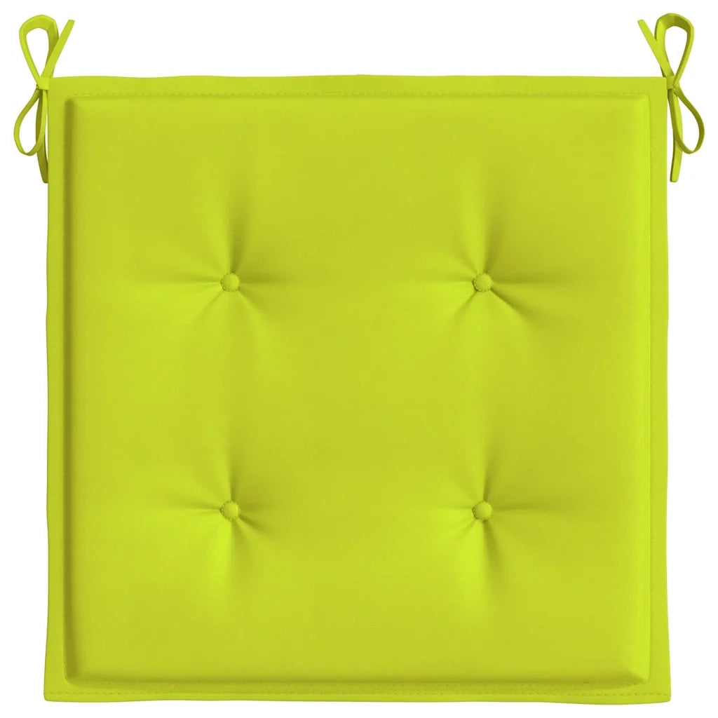 Cuscini per Sedia 2 pz Verde Brillante 50x50x4cm Tessuto Oxford