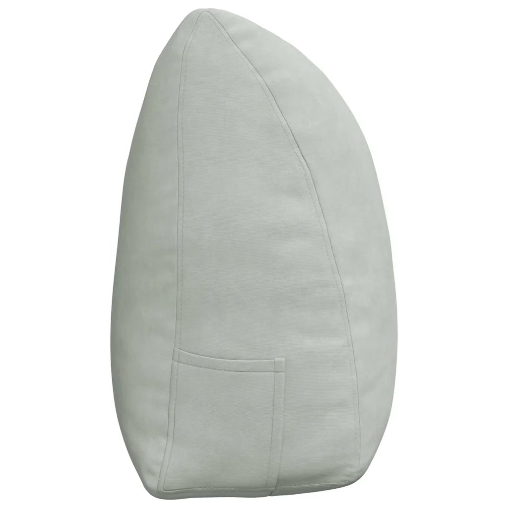 Cuscino per Schiena Grigio chiaro 160 x 24 x 50 cm Velluto