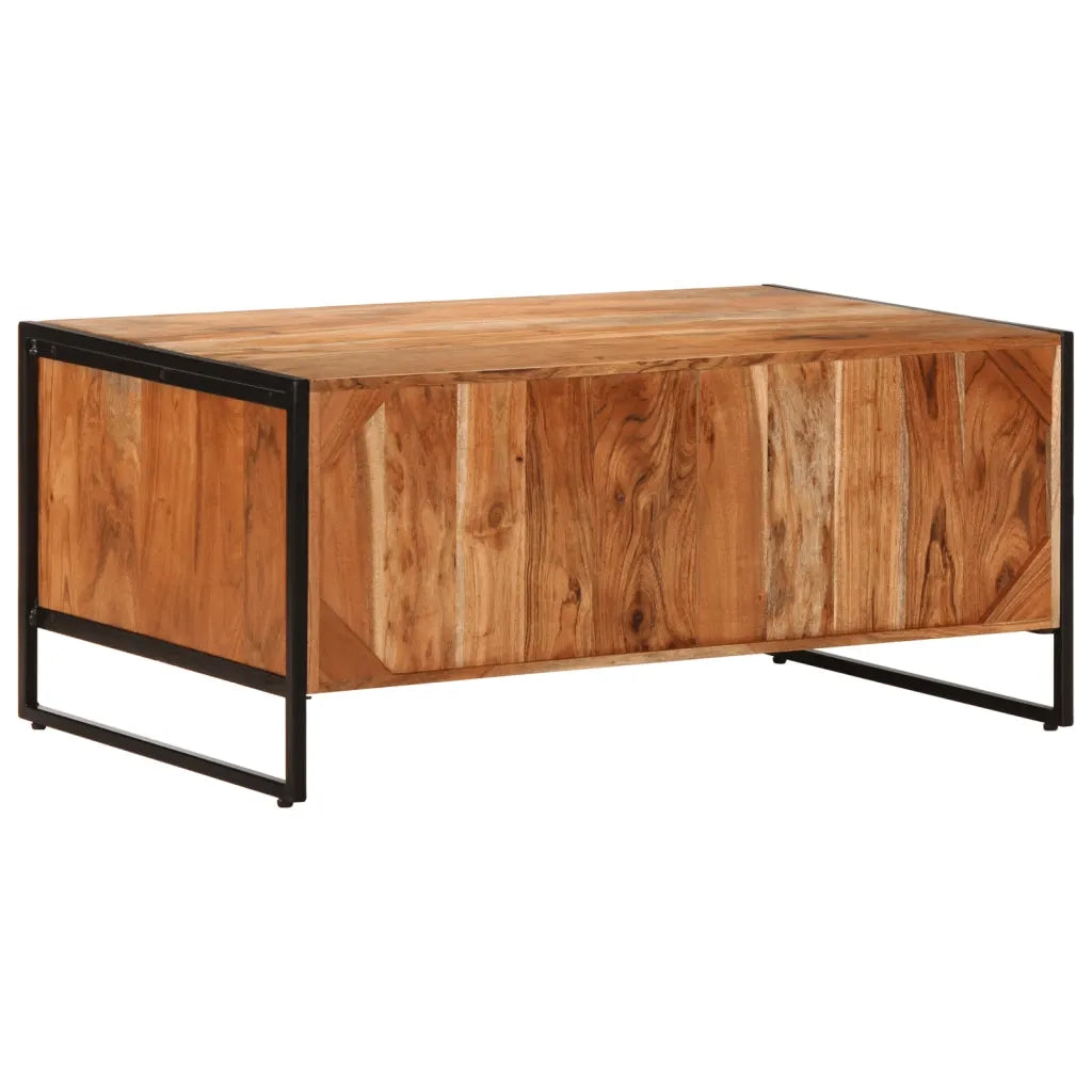vidaXL Tavolino da Salotto 90x55x40 cm in Legno Massello di Acacia