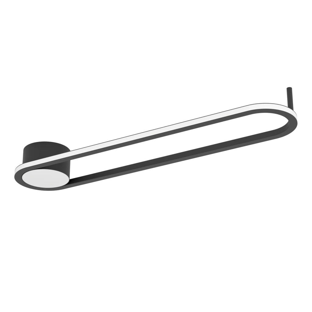 Plafoniera Moderna Collecorvino Alluminio Nero Plastiche Bianche Led 24W 2400Lm