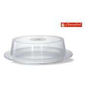 Cosmoplast 651 Piatto per Microonde con Coperchio Regolabile 27 cm Polipropilene BPA Free Lavastoviglie colore Bianco