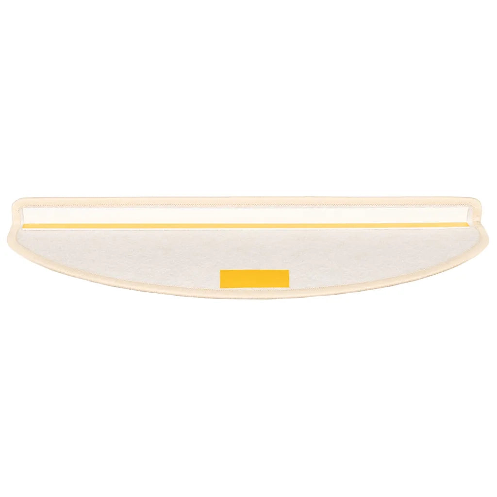 Tappetini per scale 15 pz 65x21x4 cm Bianco e Marrone Semicircolari Grandi 149860