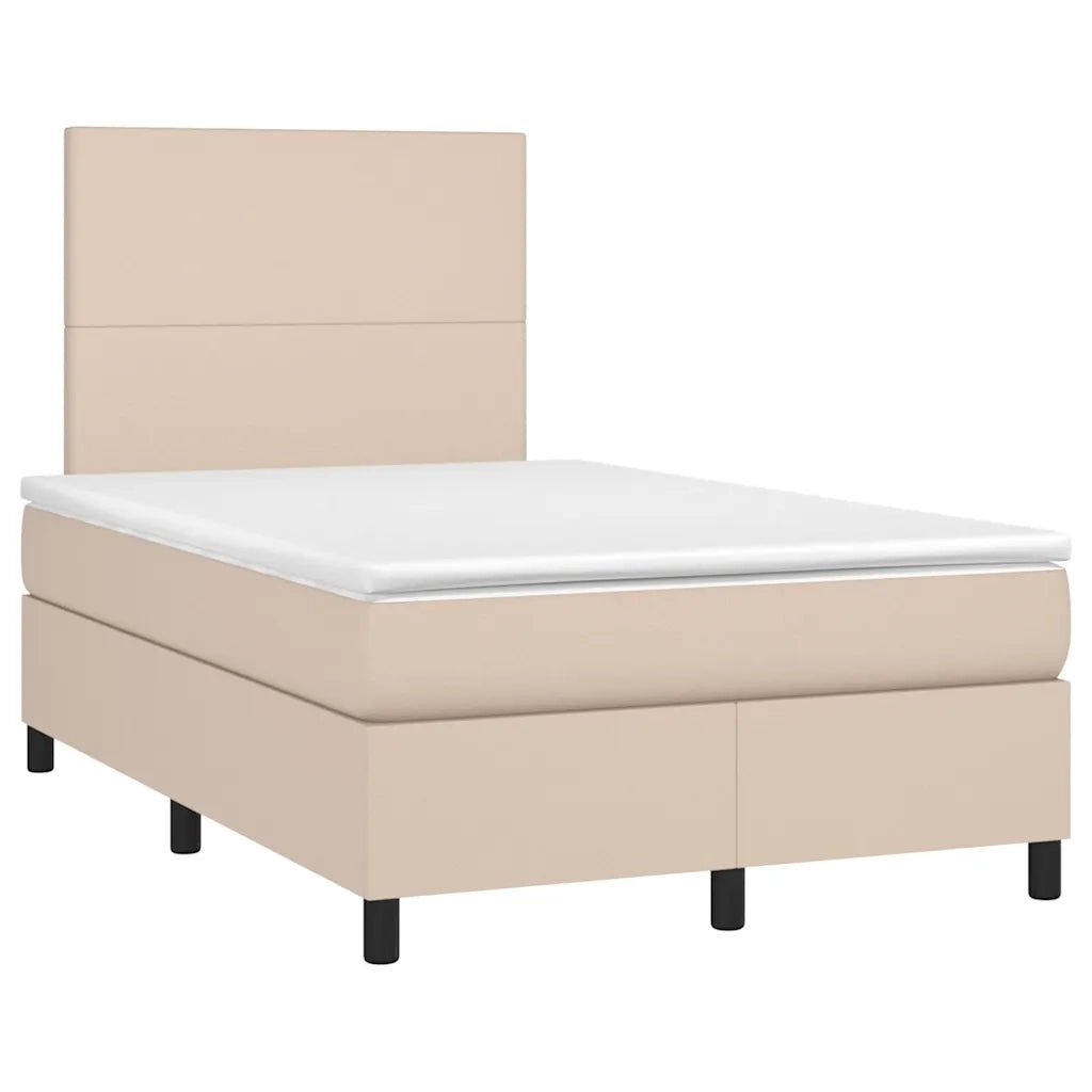 Giroletto Molle Materasso e LED Cappuccino 120x190cm Similpellecod mxl 91837