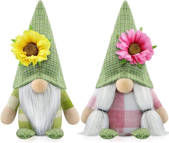 Decorazione di Pasqua - Set di 2 Decorazioni di Pluche con Topolino per Decorazione di Casa, Cucina, Fattoria, Pasqua, Festa, Sfilata