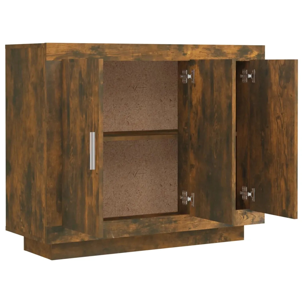 Credenza Rovere Fumo 92x35x75 cm in Legno Multistrato cod mxl 10428
