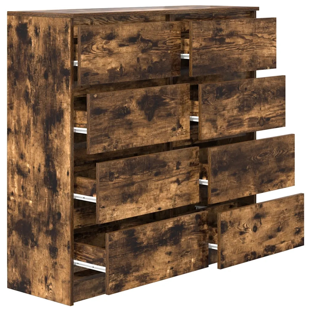 Credenza Rovere Fumo 100x35x99 cm in Legno Multistrato