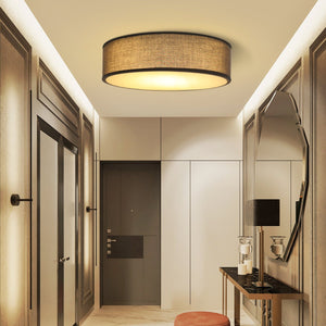 ZMH Lampada da soffitto moderna rotonda tessuto 38cm E27 per illuminazione interna