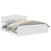 Letto matrimoniale | Letto per adulti | Struttura del letto Bianco 200 x 200 cm Legno Ingegnerizzato