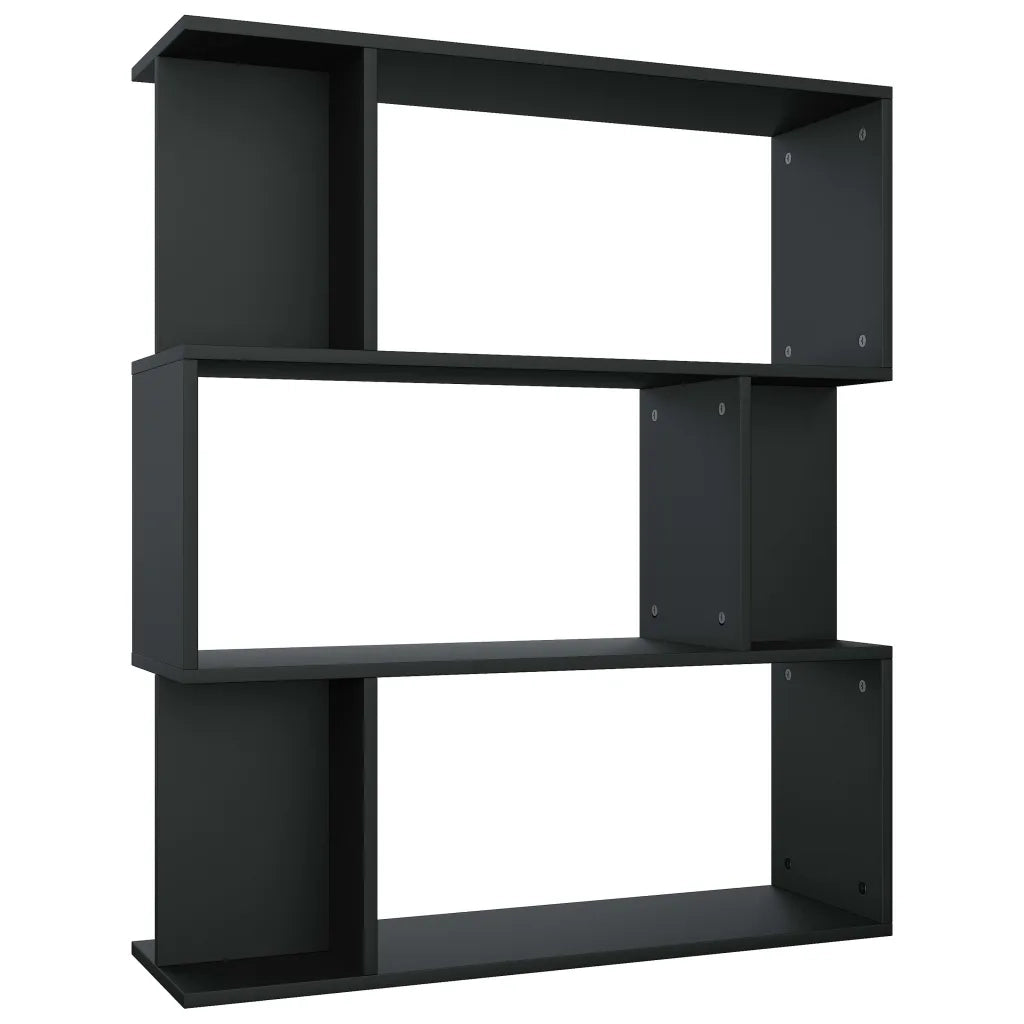 Libreria/Divisorio Nero 80x24x96 cm in Truciolato