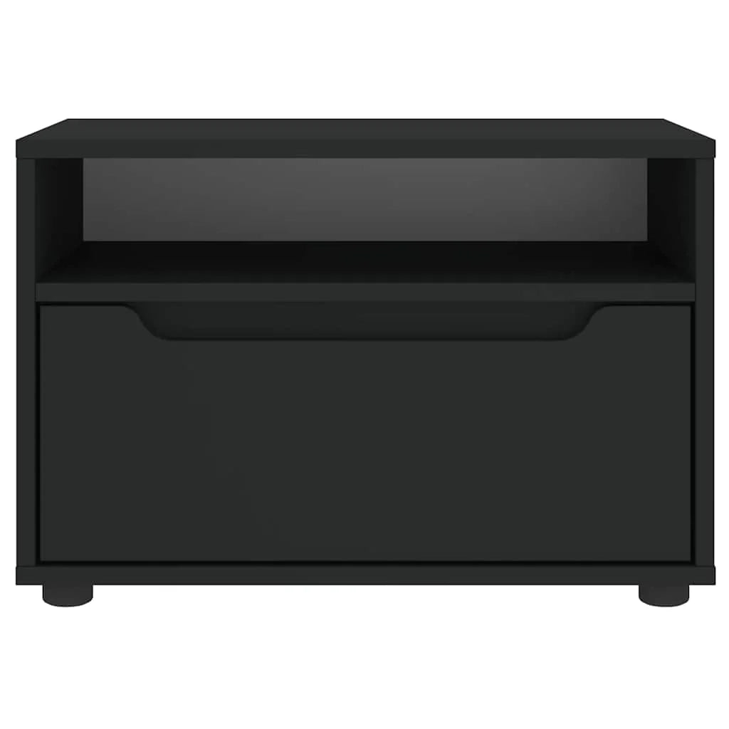 Mobile porta TV da parete moderno e pratico 60 x 40 x 38 cm in legno ingegnerizzato nero 02_0058330