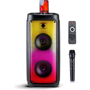 Altoparlante Cassa Bluetooth con Microfono e Illuminazione Bluetooth Aux e USB