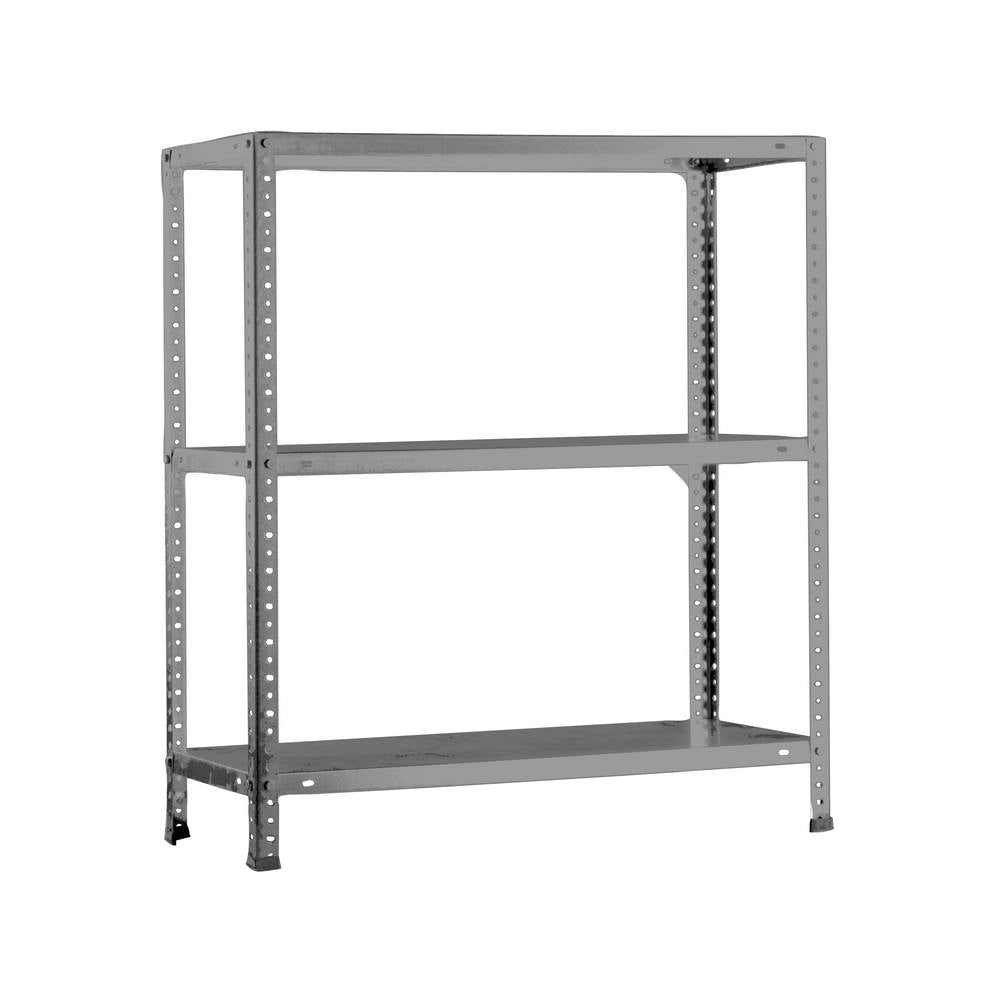 Scaffale in metallo Simon Rack con viti colore grigio 3 ripiani 1000x800x500 mm Made in Spain