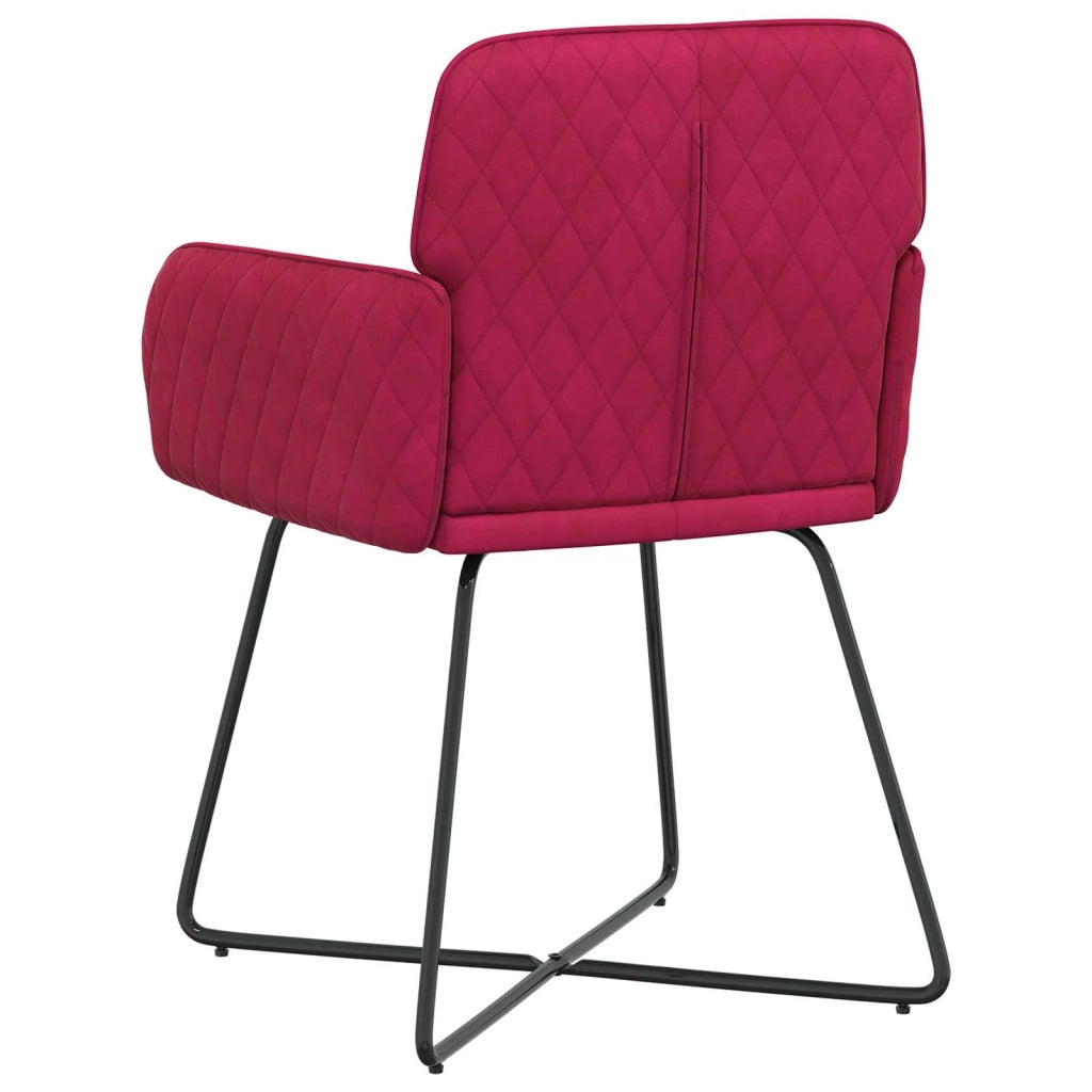 Sedie da pranzo 2 pz Velluto Rosso Vino 59 x 56,5 x 86 cm 42034297