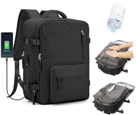 Borsa a vuoto per viaggio da donna, borsa a vuoto con sistema di vuoto per viaggi, borsa a vuoto per viaggi con pompa impermeabile