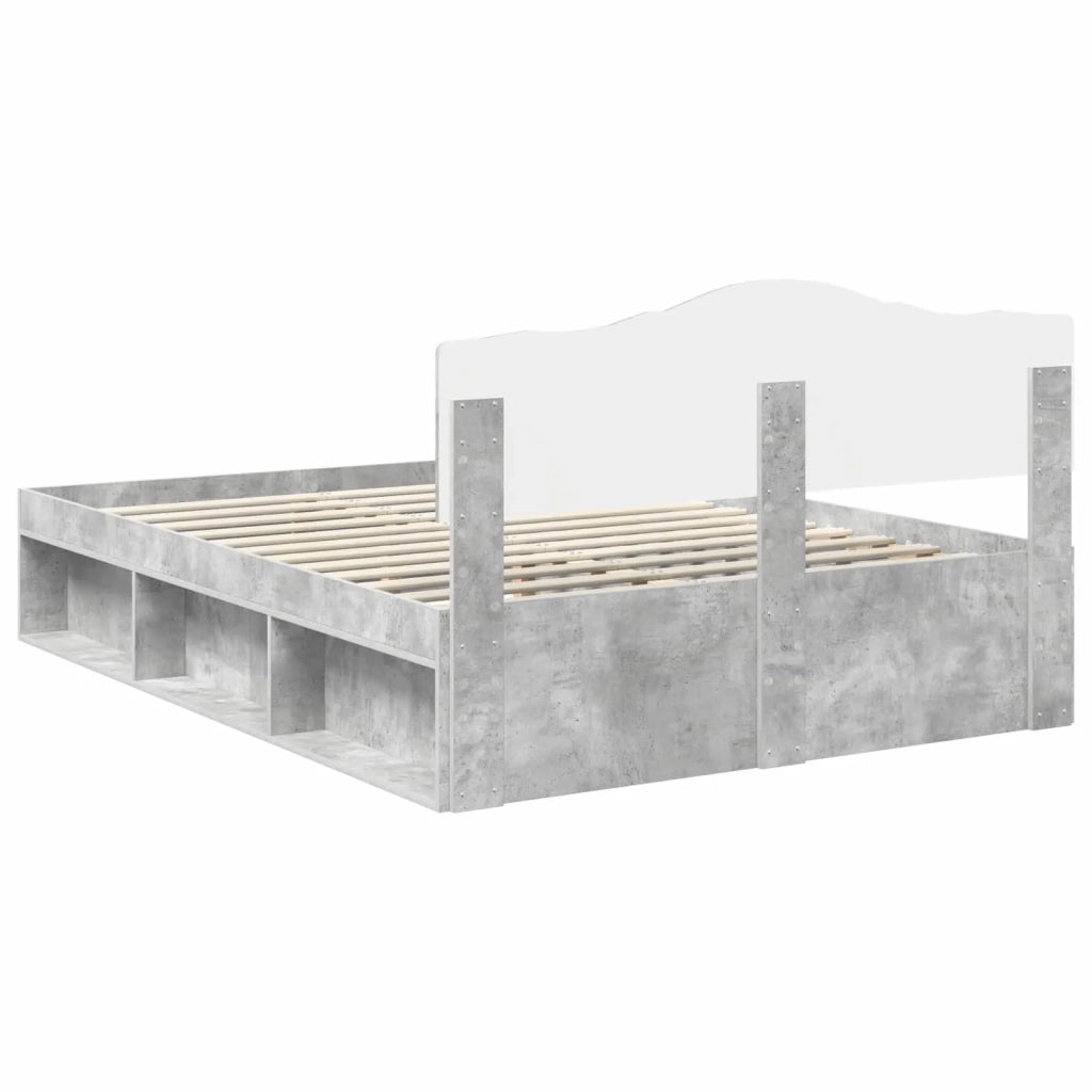 Struttura del letto Calcestruzzo 140 x 200 cm Pino massello 3412892