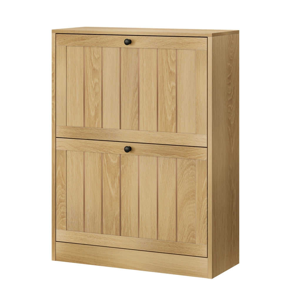 SCARPIERA con 2 ribalte, stile moderno, MDF e truciolare, colore rovere